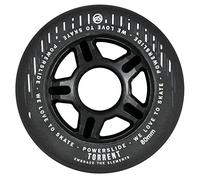 Powerslide Roue Roller en Ligne Torrent Rain, 80mm/84a Black, 4-Pack
