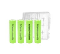 PowerSmart 4X capacité réelle 18650 NCR 3.6V Li-ion 2900mAh Accumulateurs, boîtes de rangement incluses