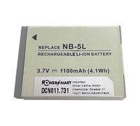 PowerSmart Batterie de rechange 1100 mAh pour Canon Digital IXUS, IXY Digital Series NB-5L