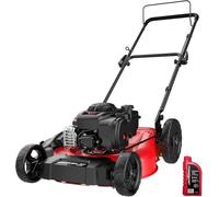 PowerSmart Tondeuse à Gazon poussée de 53,3 cm avec Moteur B&S 125 CC, paillage 2 en 1 et décharge latérale, Assemblage Facile et légère, Tondeuse à Gazon sans Fil pour Jardin et Cour