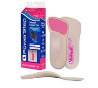 Powerstep SlenderFit Semelles intérieures neutres de soutien de la voûte plantaire pour chaussures tendance pour femme, talons et bottes, design discret, contrôle des odeurs, rembourrage de la plante