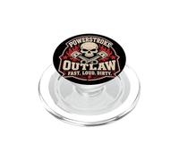 Powerstroke Outlaw Diesel Skull Graphic Fast Loud Dirty PopSockets PopGrip pour MagSafe