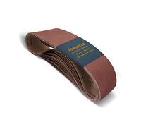 POWERTEC 110167 Lot de 12 bandes abrasives en oxyde d'aluminium de 15,2 x 122,9 cm, 2 de chaque grain 60, 80, 120, 150, 240, 400
