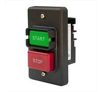 POWERTEC 120/230 V double tension, 28 A, interrupteur marche/arrêt, interrupteur d'alimentation de sécurité monophasé pour scie à table, table de routeur, perceuse, scie à banc, scie à ruban, meuleuse