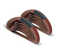 POWERTEC 401818-P2 Lot de 40 bandes abrasives de 1,27 x 45,7 cm, grain 180 en oxyde d'aluminium pour ponceuse à bande, travail du bois, polissage des métaux