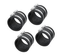 POWERTEC 70148-P4 Lot de 4 colliers de serrage en acier flexible de 6,3 cm, connecteur de tuyau, coupleur en caoutchouc pour collecteur de bois, accessoires et machines de collecteur de poussière, 6,3