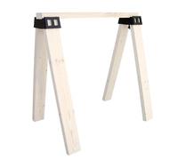 PowerTec 71026V Lot de 2 équerres de sciage en plastique pour bois de sciage 2 x 4 | Kit pour construire un chevalet de sciage, lot de 2, noir