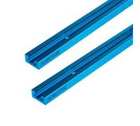 POWERTEC 71119V 36 Inch Double-Cut Profile Universal T-Track with Predrilled Mounting Holes, T Track for Woodworking Jigs and Fixtures, Drill Press Table, Router Table, Workbench, 2 Count, Pack of 1