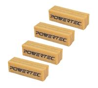 POWERTEC 71424-P2 Lot de 4 bâtons de nettoyage abrasifs pour bandes abrasives et disques abrasifs | Gomme en caoutchouc naturel - Outils d'atelier de menuiserie pour ponçage de la perfection
