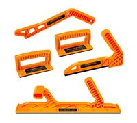 POWERTEC 71510 Lot de 5 blocs poussoirs et bâtons de sécurité de luxe | Poignées ergonomiques avec adhérence maximale | Blocs poussoirs et bâtons pour scie de table, menuiserie et travail du bois |