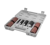 POWERTEC 71634 Lot de 20 tambours de ponçage pour perceuse avec tiges de 0,3 cm et 0,3 cm, manchons de ponceuse et étui de transport