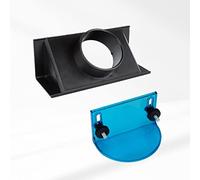 POWERTEC 71733 Kit de protection de fraise pleine taille avec port anti-poussière pour table de défonceuse | Adaptateur de collecte de poussière 6,3 x 16,5 cm