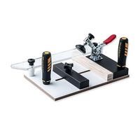 POWERTEC (71765) Guide Table de fraisage, coupe précise pour joints de porte d’armoire, façades de tiroirs, gabarits, pinces réglables, guide, empêche l’éclatement des fibres de bois