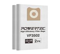 Powertec 75002 haute efficacité Sacs filtrants pour Ridgid Wet/Dry Vacuum Vf3502, 2-pack