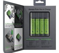 Powertec Chargeur de piles / Batterie Externe - 4*AAA (10.000mAh) Bleu - Chargeurs et panneaux solaires pour bivouac et camping