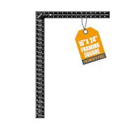 POWERTEC Équerre d'encadrement en acier de 40,6 x 61 cm avec tables de chevalet, outils d'encadrement et règle à angle droit pour charpentier, travail du bois, construction (80036)