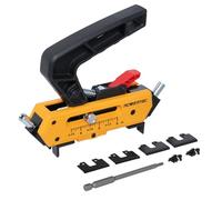 POWERTEC Gabarit de vis de terrasse avec 3 options d'espacement des planches et embout Torx T15, outil de fixation cachée pour terrasse en bois et composite (72184)