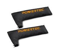 POWERTEC Sac collecteur de poussière pour scie de table de 25,4 cm, scie à onglet, s'adapte au port de poussière nominal de 6,3 cm, s'étend jusqu'à 6,8 cm, crochet et boucle, fermoir à ressort pour