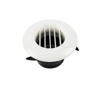 Powertool Grille d'aération circulaire en plastique ABS pour salle de bain, cuisine, bureau (droite 75 mm)