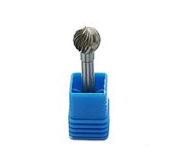POWERTOOL Lime rotative avec tige de 6 mm pour sculpture sur bois - Tête sphérique en carbure de tungstène - Fraise rotative pour le travail du bois, perceuse et gravure (fente unique, 12 x 10 mm)