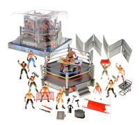 PowerTRC - Lot de 2 jouets de combat dernière intervention pour enfants, jeu de combattant avec 2 anneaux de combat, 12 super combattants, de nombreux accessoires réalistes, chiffres de jouet pour