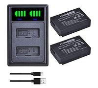 PowerTrust Batterie LP-E12 LP E12 1200 mAh + double chargeur LED avec port USB et de type C pour Canon EOS M50, EOS M100, EOS 100D, EOS 200D, EOS M10