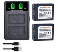 PowerTrust CGA-S006 CGA-S006E DMW-BMA7 Batterie avec chargeur pour Panasonic Lumix DMC-FZ28, DMC-FZ38, DMC-FZ50, DMC-FZ18, DMC FZ7 FZ8 FZ30 FZ35