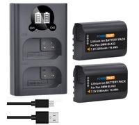 PowerTrust Lot de 2 batteries 2280 mAh DMW-BLK22 et chargeur double LED pour Panasonic Lumix DC-S5, S5II, S5 IIX, S5K, S5M2, GH5 II, GH5 Mark II, GH6
