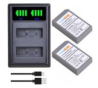 PowerTrust Lot de 2 batteries BLS-50 BLS-5 et chargeur pour Olympus Pen E-P7 E-PL10 E-PL9 E-PL8 E-PL7 E-PL6 E-PL5 E-PL3 E-PL1s E-PM2, OM-D E-M5 Mark II, E-M10 Mark III S