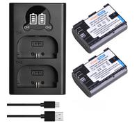PowerTrust Lot de 2 Batteries Canon LP-E6N LP-E6 avec Chargeur pour Canon EOS 5D Mark III, 7D Mark II, 90D, 80D, 70D, 60D, 6D, 5D Mark IV, 5DS, R5, R6, R7