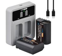 PowerTrust Lot de 2 batteries DMW-BLK22 avec double chargeur USB C rapide de 20 W pour appareils photo Panasonic Lumix DC-S5 IIX, DC-S5 II, DC-S5, S5K, GH5 II, GH5 Mark II, GH6, S5II, S5M2, GH5M2