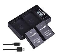 PowerTrust Lot de 2 batteries EN-EL14 EN-EL14A et chargeur LED double pour Nikon D3100, D3200, D3300, D3400, D5100, P7700, P7800 et P780 1 1 1 mAh 0 piles pour appareils photo reflex numériques.