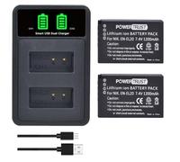 PowerTrust Lot de 2 batteries EN-EL20 EN EL20a et chargeur USB intégré pour Nikon Coolpix P1000, P950, 1 J1, 1 J2, 1 J3, 1 AW1, 1 V3, Coolpix A