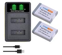PowerTrust Lot de 2 batteries et chargeur NB-13L pour Canon PowerShot G7X, G7 X Mark II, G7 X Mark III, G5X, G5 X Mark II, G9X, G9 X Mark II, G1 X Mark III, SX740 HS, SX720 HS, SX620 HS, SX620 HS,