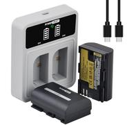 PowerTrust Lot de 2 batteries LP-E6P LP-E6 avec double chargeur USB C rapide de 20 W pour Canon EOS R5 Mark II, R5, R6, R7, R, EOS 5DS R, 5D Mark II Mark III, 6D, 7D, 60D, 80D, 90D