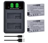 PowerTrust Lot de 2 batteries LP-E8 avec chargeur de type C pour Canon EOS 700D, 650D, 600D, 550D, Rebel T5i T4i T3i T2i, Kiss X7i X6i X5 X4