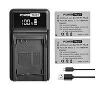 PowerTrust Lot de 2 batteries NB-5L et chargeur USB LED pour Canon S110 SX200 SX210 SX220 SX230 IS HS IXUS 850 870 800 860