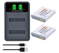 PowerTrust Lot de 2 batteries NB-6L NB-6LH avec chargeur pour Canon Powershot SX710 HS,SX700 HS,SX600 HS,SX610 HS, SX540 HS,SX520 HS,SX510 HS,SX260 HS,SX280 HS, S120, S95, S90. D10, D. 30 kg