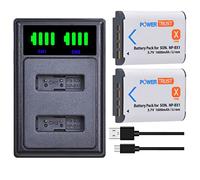 PowerTrust Lot de 2 Batteries NP-BX1 1600 mAh avec Chargeur de Batterie NP BX1 pour Appareil Photo numérique Sony ZV-1 Vlog X3000R RX100 RX100 VII M7 M6 AS300 HX400 HX60 WX350 AS300V AS300R X3000