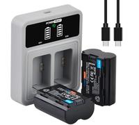 PowerTrust Lot de 2 batteries NP-W235 avec chargeur rapide double USB-C de 20 W pour Fujifilm X-T4, X-T5, X-H2S, X-H2, X-S20, GFX 100S, GFX50S II, VG-XT4
