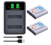 PowerTrust NP-BG1 NP-FG1 Batterie avec chargeur pour Sony Cyber-Shot DSC-W120, DSC-W100, DSC-H7, DSC-H9, DSC-W220, DSC-H55, DSC-W30, DSC-W300, DSC-W55, DSC-W50