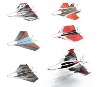 PowerUp Modèle d'avion en papier - 12 modèles 2.0, 3.0 et 4.0. Couleurs et présentoirs inclus. Pour amateurs et bricoleurs