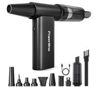 PowerUrus Souffleur Air Comprimé- 200 000 tr/min, souffleur sans fil ultra-puissant, rechargeable par USB, 2 en 1 Aspirateur PC, 4 vitesses réglables, pour PC, clavier, extérieur, maison et voiture