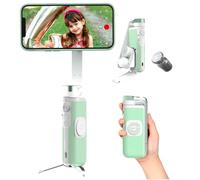 PowerVision S1, stabilisateur de téléphone à 3 Axes avec trépied intégré, Batterie Externe sans Fil et Suivi IA des mouvements et des Visages, pour vlogging ou TikTok (Ensemble combiné, Vert)