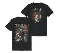 Powerwolf Call of The Wild Homme T-Shirt Manches Courtes Noir 100% Coton Regular/Coupe Standard