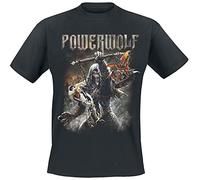 Powerwolf Call of The Wild Homme T-Shirt Manches Courtes Noir XL 100% Coton Regular/Coupe Standard