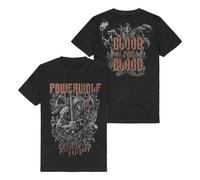 Powerwolf Knights and Wolves Homme T-Shirt Manches Courtes Noir S 100% Coton Regular/Coupe Standard