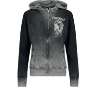 Powerwolf Lupus dei Femme Sweat-shirt zippé à capuche gris 100% Coton Regular/Coupe standard