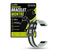 Powfix Bracelet 22mm pour Garmin Fenix 9 Pro, Silicone Vert menthe et noir | Sangle de Rechange Flexible Bicolore | Bracelet Sport Étanche & Respirant avec Attache Rapide pour Montre Connectée