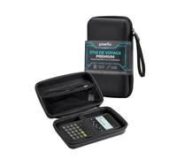powfix Coque Rigide EVA pour Casio Fx-570Es Plus-2 avec Lanière, Noir | Housse Protectrice Zippée avec Poche en Filet | Étui Compact Anti-Choc & Anti-Pression pour Calculatrice Graphique